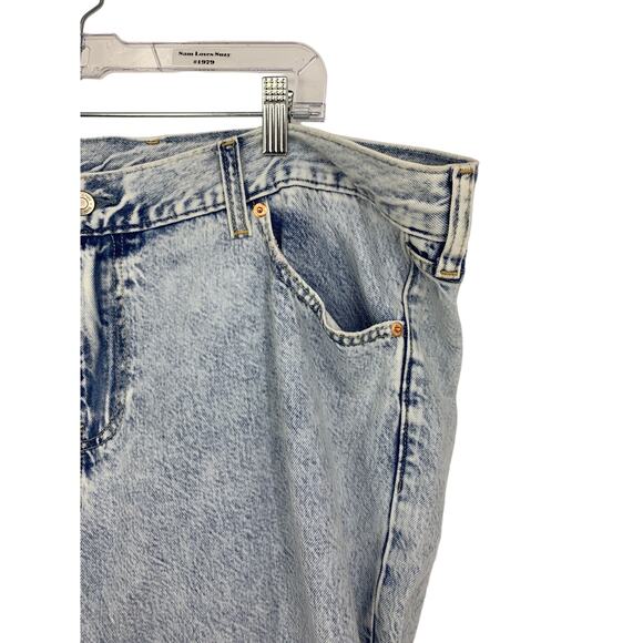 GAP Low Stride Jeans Womens 34 Loose Low Rise No Stretch Distressed Acid Wash - Picture 3 of 7